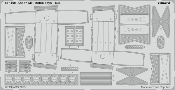 Detailset Avro Anson MKI Bomb Bays (Airfix) E48-1100