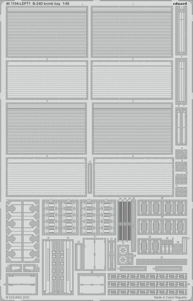 Detailset B24D Liberator Bomb Bay (Revell/Monogram)  E48-1104