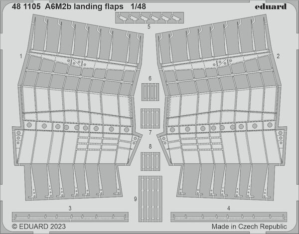 Detailset Mitsubishi A6M2b Zero Landing flaps (Academy)  E48-1105