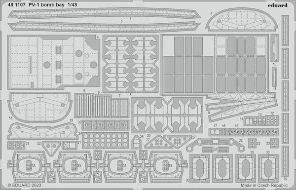 Detailset Lockheed PV1 Ventura Bomb Bay (Academy/Revell)  E48-1107