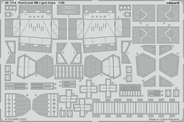 Detailset Hawker Hurricane MKI Gun Bays (Hobby Boss) E48-1114