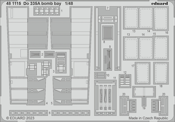 Detailset Dornier Do335A Bomb Bay (Tamiya) E48-1115