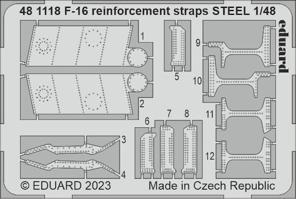 Detailset F16 Reinforcement straps (Kinetic)  E48-1118