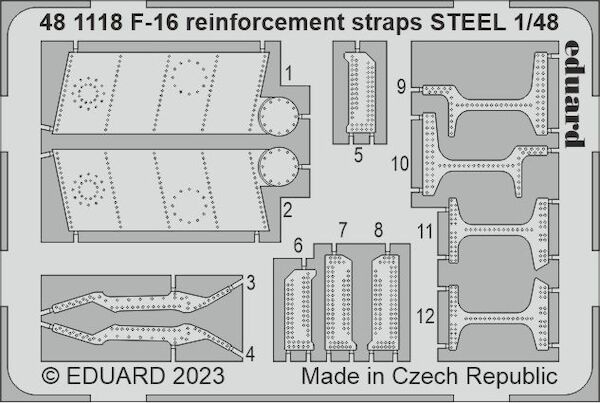 Detailset F16 Reinforcement straps (Kinetic) E48-1118