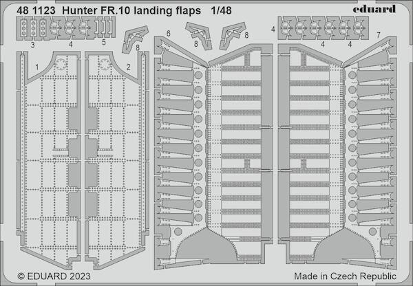 Detailset Hunter FR.10 landing flaps (Airfix) E48-1123