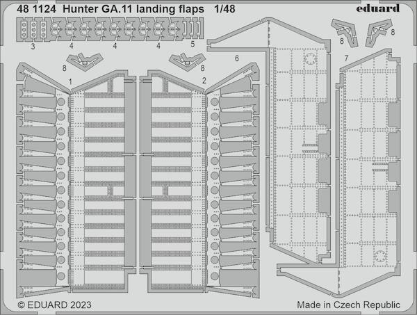 Detailset Hunter GA.11 landing flaps (Airfix) E48-1124
