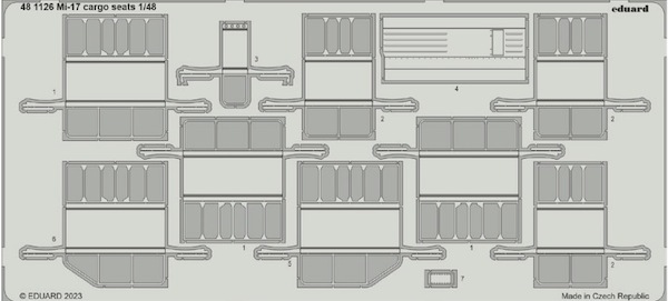 Detailset Mil Mi17 Cargo Seats (Trumpeter)  E48-1126