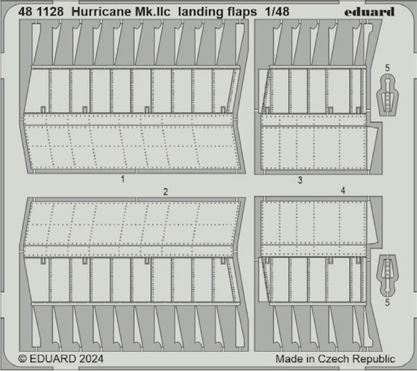 Detailset Hawker Hurricane MKIIc Landing Flaps (Hobby Boss) E48-1128