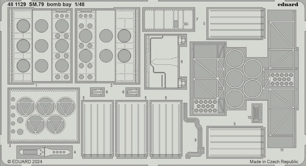 Detailset Savoia Marchetti SM79 Sparviero  Bomb Bay (Classic Airframe/ Eduard)  E48-1129