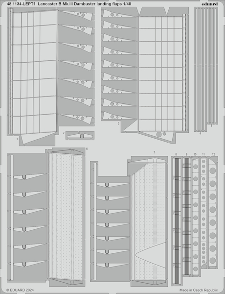 Detailset Lancaster B. MKIII Dambuster Landing Flaps (HK Models)  E48-1134