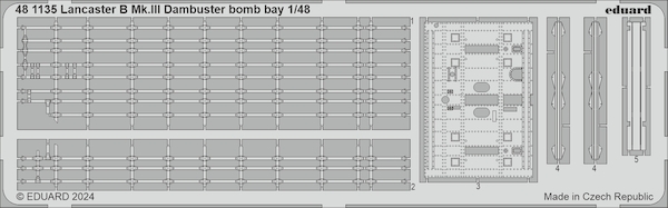 Detailset Lancaster B. MKIII Dambuster Bomb Bay (HK Models) E48-1135