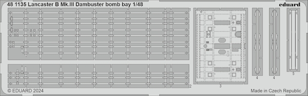 Detailset Lancaster B. MKIII Dambuster Bomb Bay (HK Models)  E48-1135
