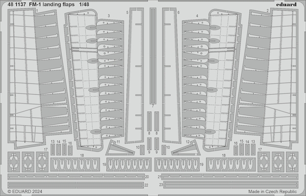 Detailset General-Motors FM-1 Wildcat Landing Flaps (Tamiya) E48-1137