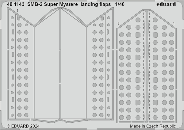 Detailset SMB-2 Super Mystere Israeli AF Landing Flaps (Special Hobby) E48-1143