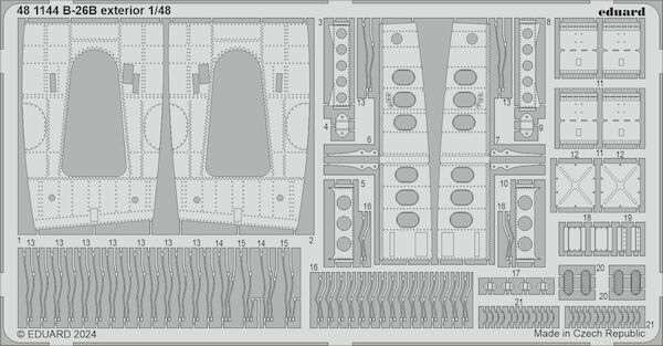 Detailset B26B Marauder exterior (ICM) E48-1144