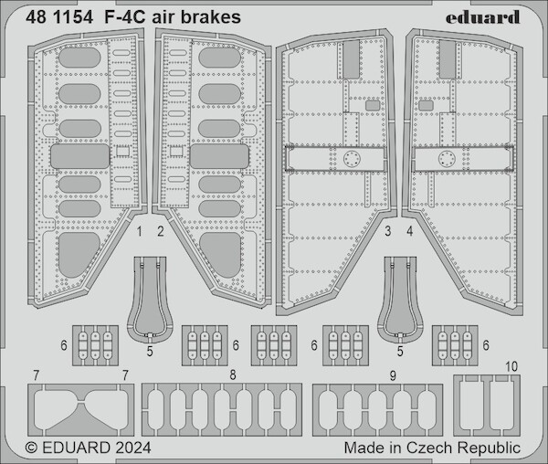 Detailset F4C Phantom Airbrakes (Academy, Hobby 2000) E48-1154