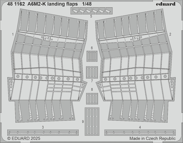 Detailset Mitsubishi A6M2-K Zero Landing Flaps (Eduard) E48-1162