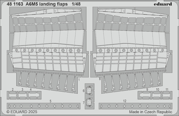 Detailset Mitsubishi A6M5 Zero Landing Flaps (Eduard) E48-1163