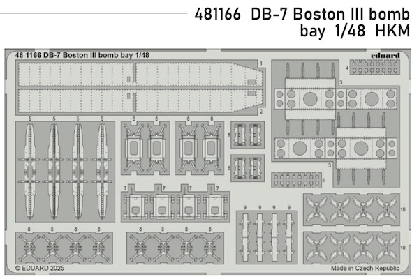 Detailset Douglas DB7 Boston III Bomb Bay (Hong Kong Models) E48-1166