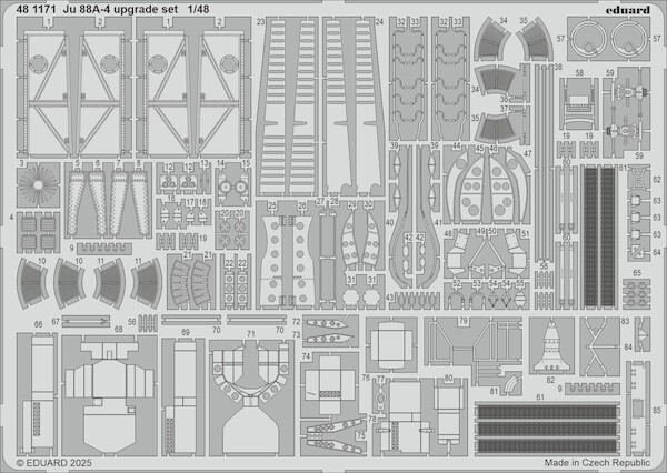 Detailset Junkers Ju88A-4 upgrade set (ICM/Eduard)  E48-1171