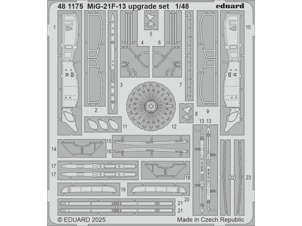 Detailset Mikoyan MiG21F-23 Upgrade set (Eduard) E48-1175