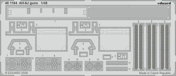 Detailset AH-6J guns (ICM) E48-1184