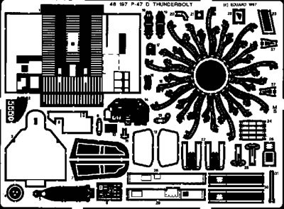 Detailset Republic P47D Thunderbolt (Hasegawa)  E48-197