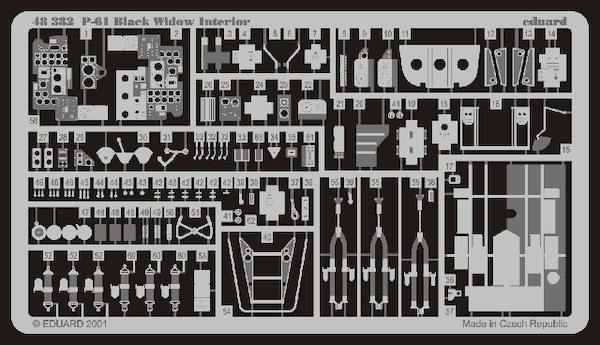 Detailset P61 Black Widow interior (Revell/Monogram)  E48-382