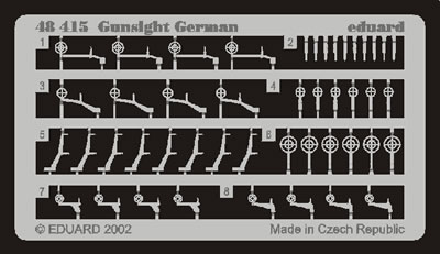 Detailset Geman Gunsights  E48-415