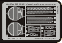 Detailset BF109G Wheel Wells canvas cover (Hasegawa)  E48-466