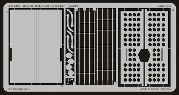 Detailset B25B Mitchell exterior (Accurate miniatures)  E48-525