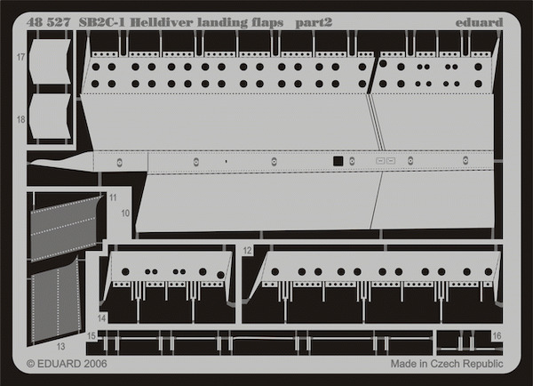 Detailset SB2C-1 Helldiver Landing Flaps  (Revell/Monogram, Accurate Miniatures)  E48-527