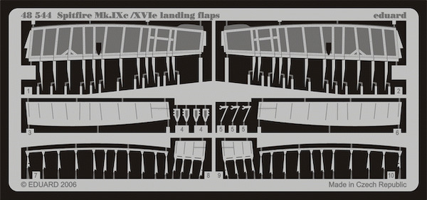 Detailset Spitfire MKIXc/XBVIe Landing Flaps (Airfix)  E48-544