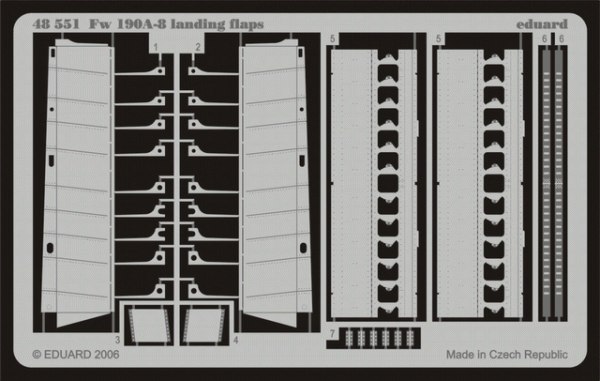 Detailset Focke Wulf FW190A Flaps (Tamiya)  E48-551