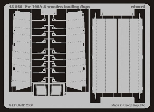 Detailset Focke Wulf FW190A/F Wooden Flaps (Tamiya) E48-560