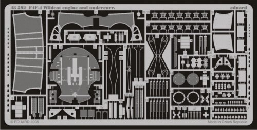 Detailset Grumman F4F-4 Wildcat Engine and Undercarriage (Hobby Boss)  E48-592