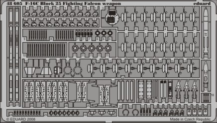 Detailset F16C block 25 Fighting Falcon Weapons (Tamiya)  E48-605