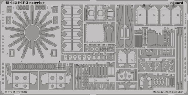 Detailset Grumman F6F-3 Hellcat (Hobby Boss) E48-642