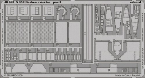 Detailset Saab S35E Draken Exterior (Hasegawa)  E48-643