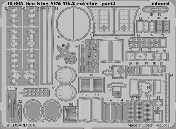 Detailset Sea King AEW MK2 Exterior (Hasegawa) E48-665