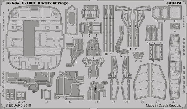 Detailset NA F100F Super Sabre Undercarriage (Trumpeter)  E48-685
