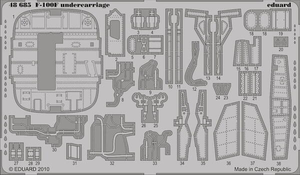 Detailset NA F100F Super Sabre Undercarriage (Trumpeter) E48-685