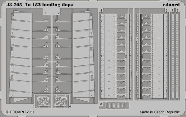 Detailset Focke Wulf TA152 Landing Flaps (Hobby Boss) E48-705