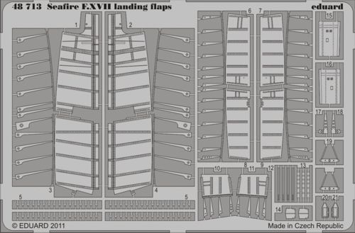Detailset Supermarine Seafire F XVII Landing Flaps (Airfix)  E48-713