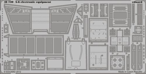 Detailset Grumman A6 Intruder electronic equipment (Kinetic) E48-730