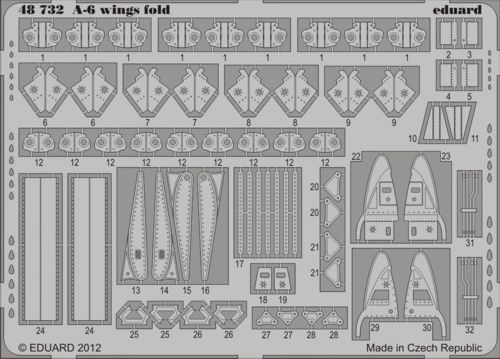 Detailset Grumman A6 Intruder Wing fold (Kinetic) E48-732