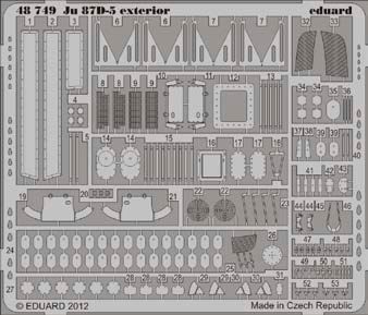 Detailset Junkers Junkers Ju87D-5 Exterior (Italeri) E48-749