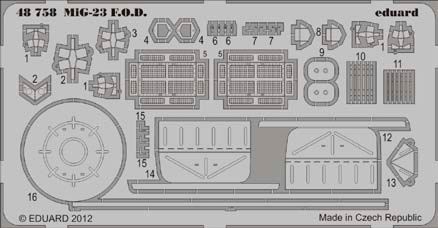 Detailset Mikoyan Mig23 Flogger FOD (Trumpeter)  E48-758