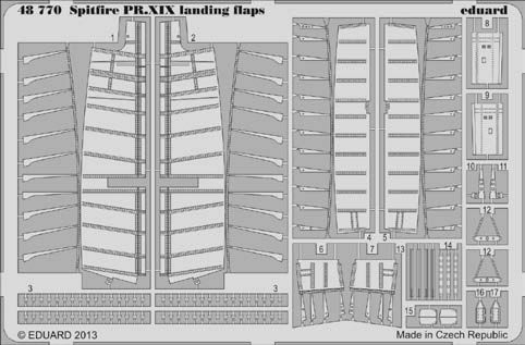 Detailset Supermarine Spitfire PRXiX Landing Flaps (Airfix) E48-770