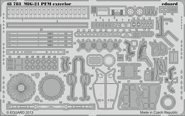 Detailset Mikoyan MiG21PFM Fishbed detail set (Eduard) E48-783